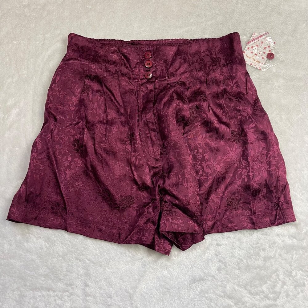 Free People Go Your Own‎ Way Jacquard Shorts Women's Medium High Rise Rayon NEW - Picture 14 of 14